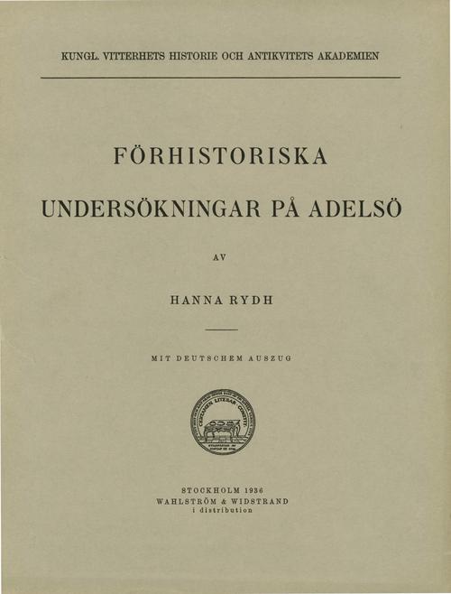 Förhistoriska Undersökningar pa Adelsö